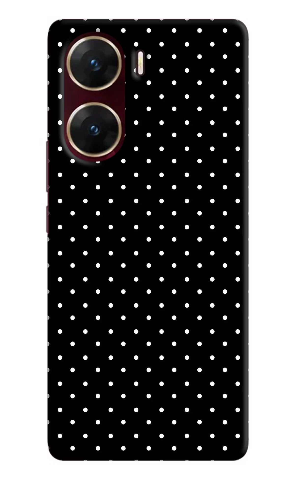 White Dots Vivo V29E Hard Case Back Cover by Casekaro