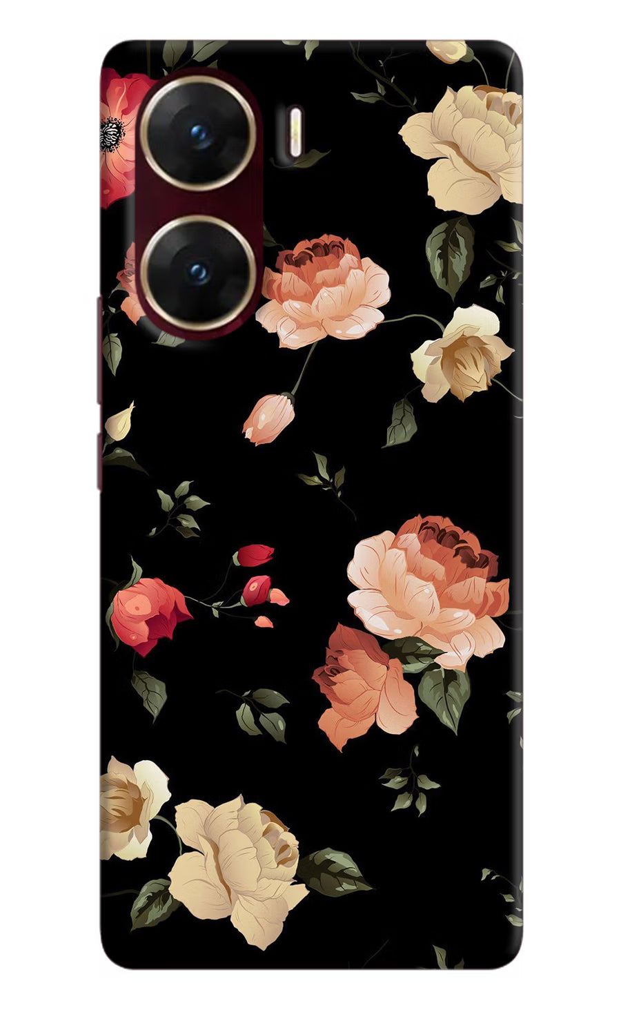 Flowers Vivo V29E Back Cover, Hard case