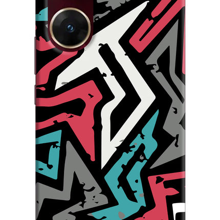 Geometric Graffiti Vivo V29E Hard Case Back Cover by Casekaro