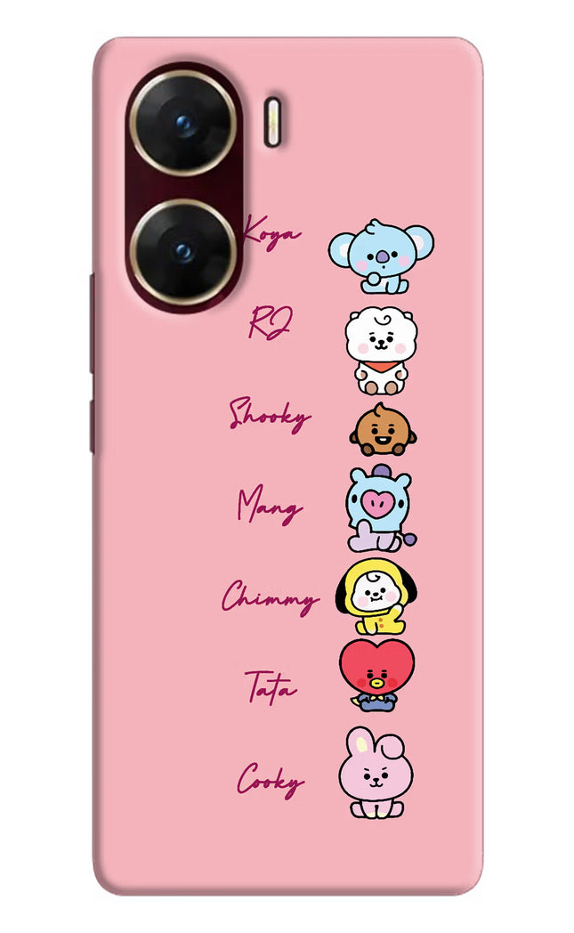 BTS names Vivo V29E Hard Case Back Cover by Casekaro