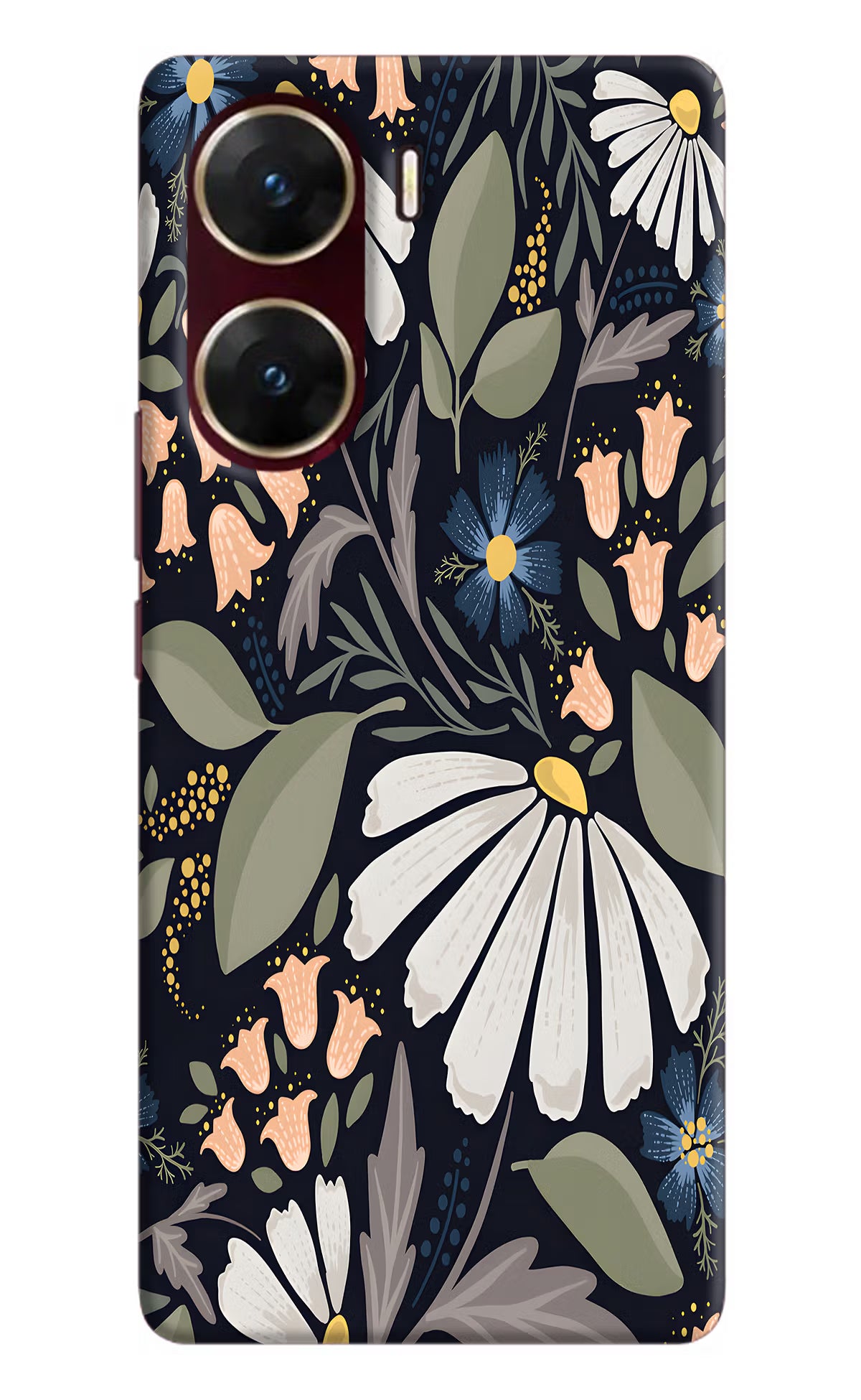 Flowers Art Vivo V29E Hard Case Back Cover by Casekaro