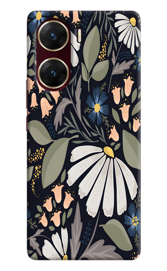 Flowers Art Vivo V29E Hard Case Back Cover by Casekaro