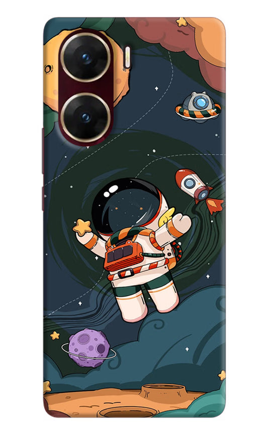 Cartoon Astronaut Vivo V29E Hard Case Back Cover by Casekaro