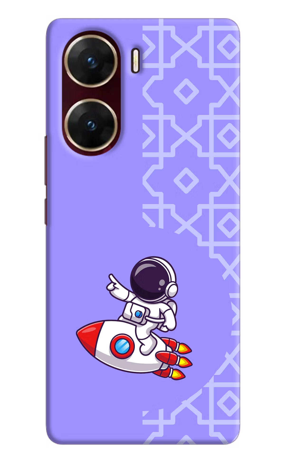 Cute Astronaut Vivo V29E Hard Case Back Cover by Casekaro