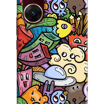 Veggie Doodle Vivo V29E Hard Case Back Cover by Casekaro