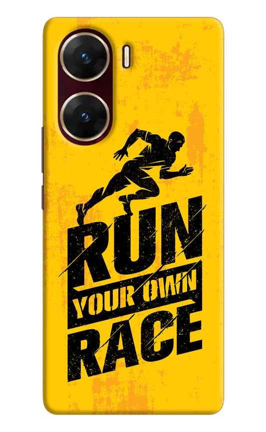 Run Your Own Race Vivo V29E Hard Case Back Cover by Casekaro