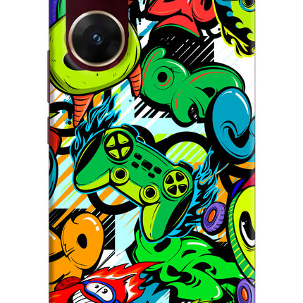 Game Doodle Vivo V29E Hard Case Back Cover by Casekaro