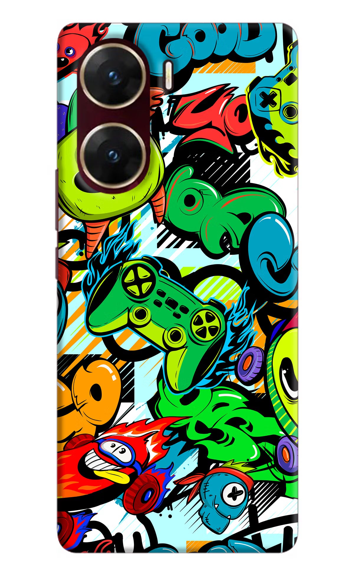 Game Doodle Vivo V29E Hard Case Back Cover by Casekaro