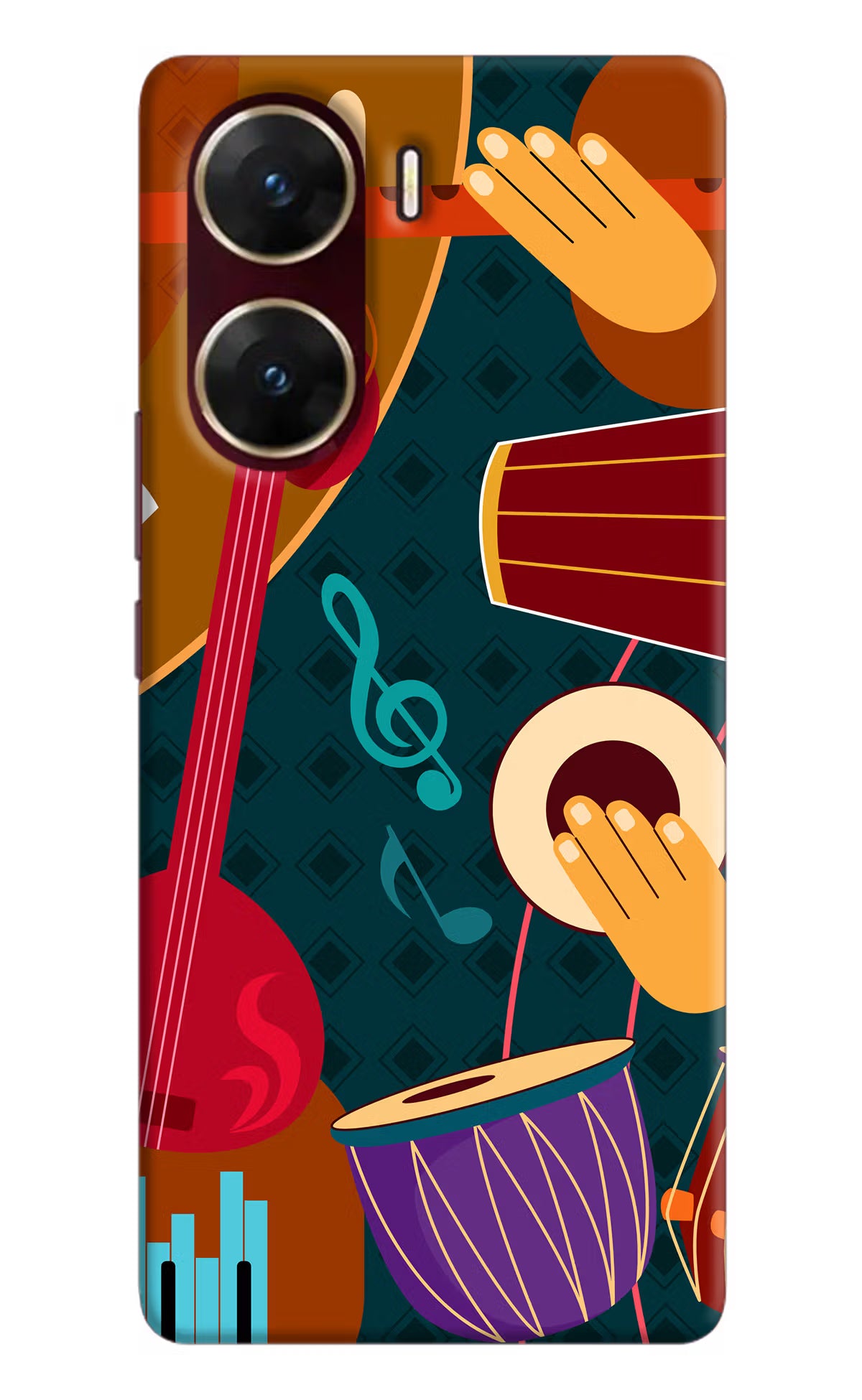 Music Instrument Vivo V29E Hard Case Back Cover by Casekaro
