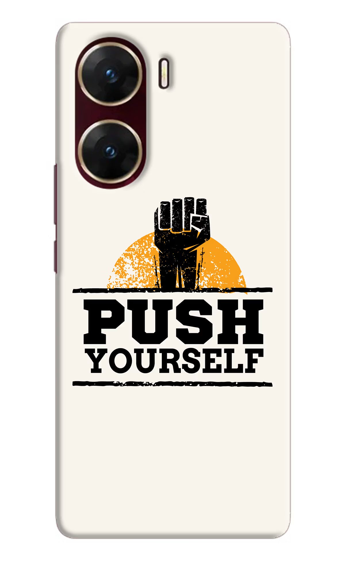Push Yourself Vivo V29E Hard Case Back Cover by Casekaro