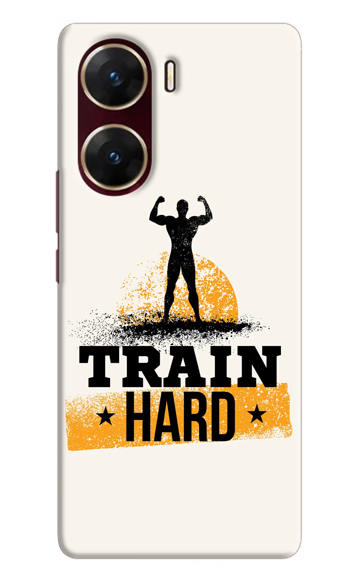 Train Hard Vivo V29E Hard Case Back Cover by Casekaro