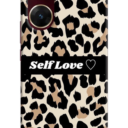 Leopard Print Self Love Vivo V29E Hard Case Back Cover by Casekaro