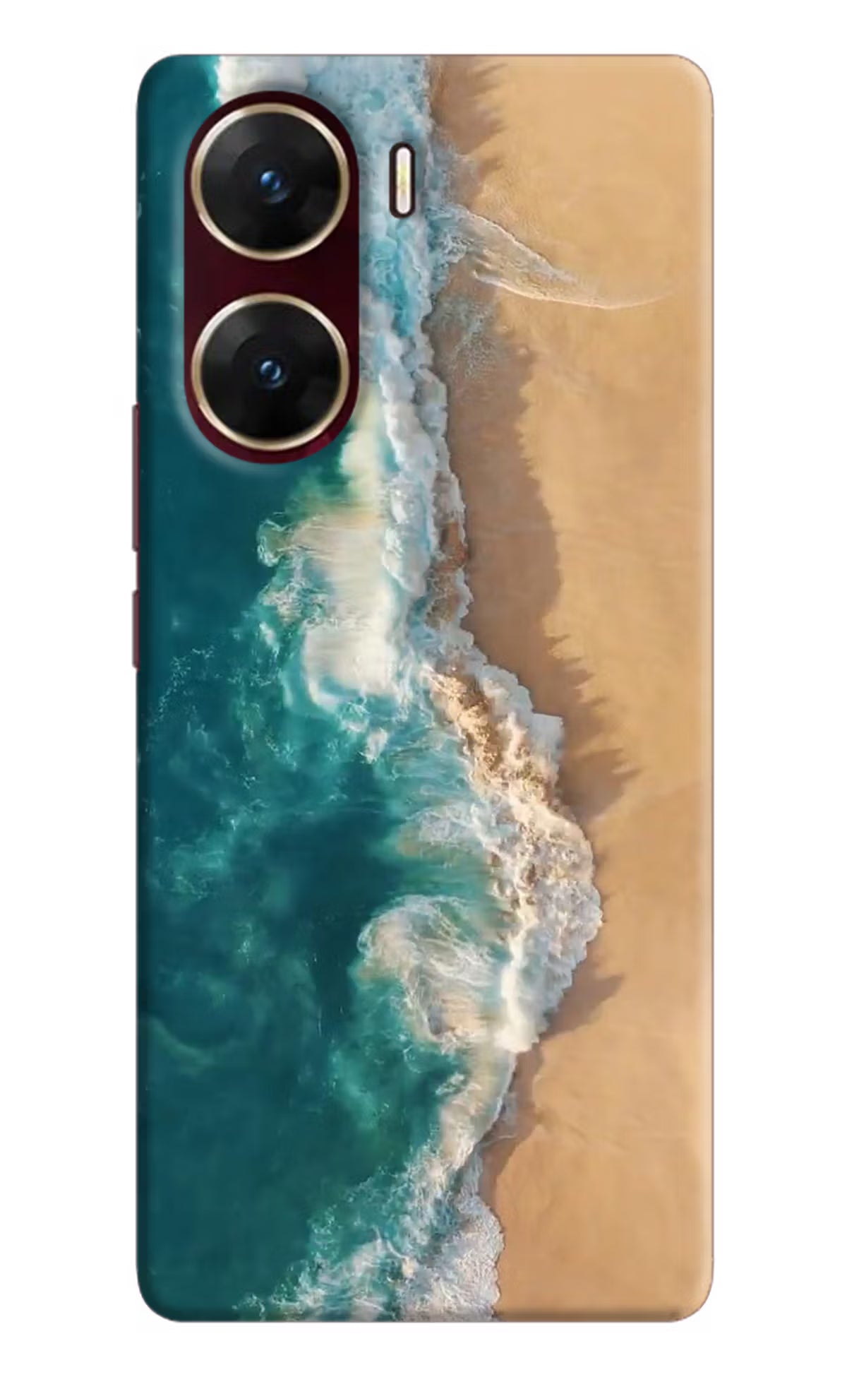 Ocean Beach Vivo V29E Hard Case Back Cover by Casekaro