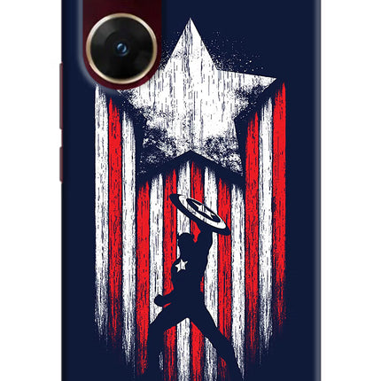 Captain America Marvel Art Vivo V29E Hard Case Back Cover by Casekaro