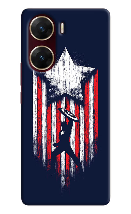 Captain America Marvel Art Vivo V29E Hard Case Back Cover by Casekaro