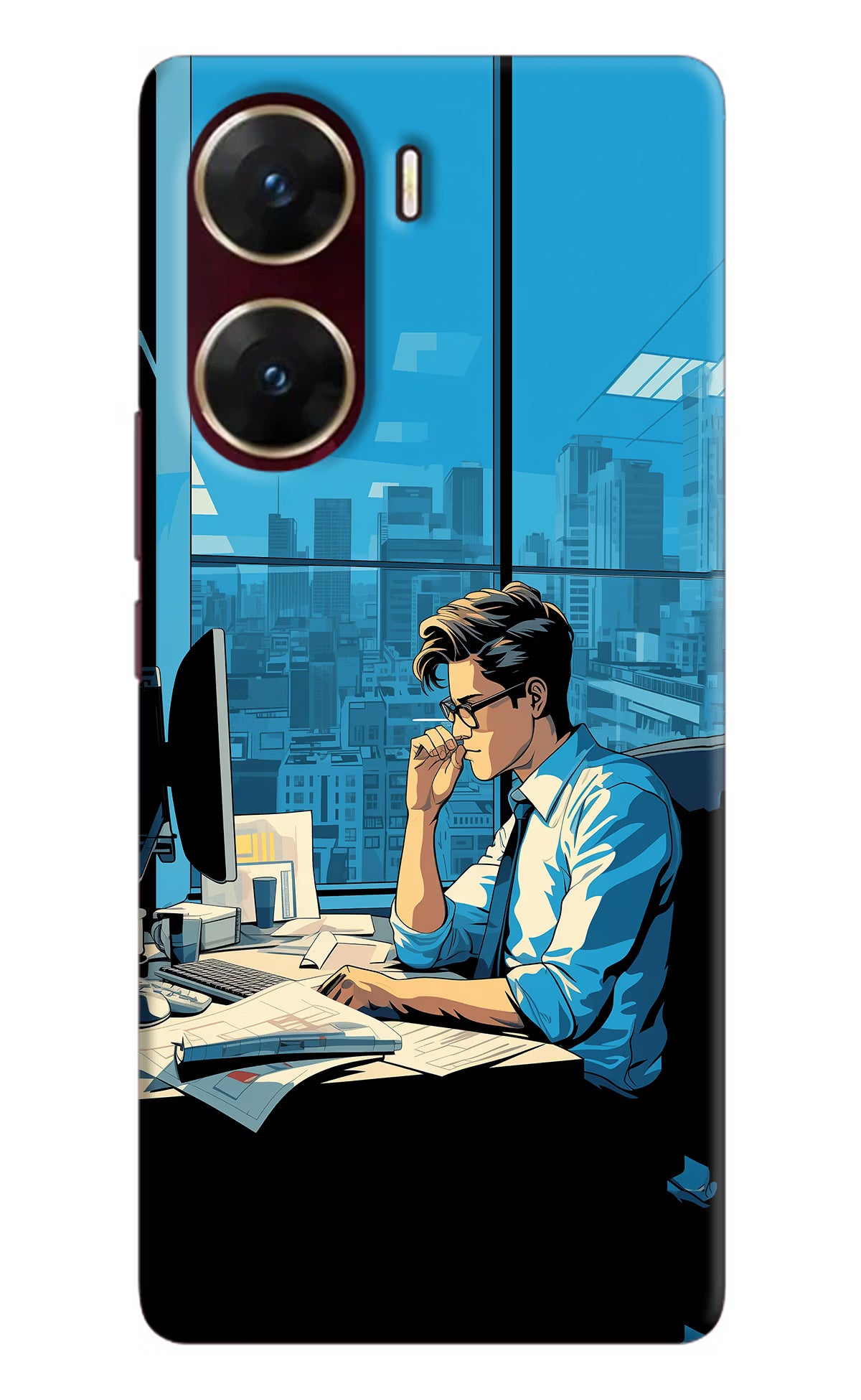 Focused Hustler (AI Generated) Vivo V29E Hard Case Back Cover by Casekaro