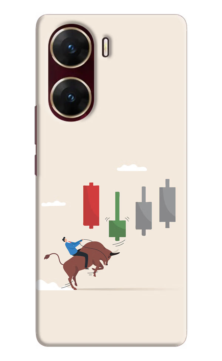 Bull Trading Momentum Vivo V29E Back Cover, Hard case