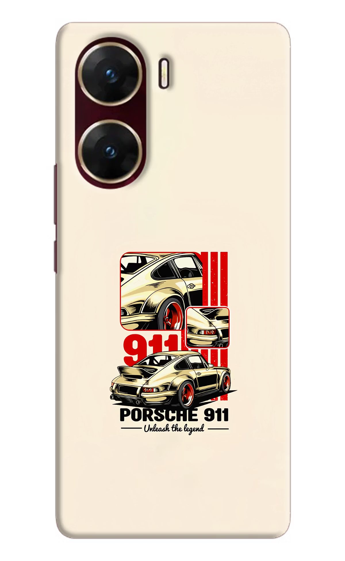 Classic Porsche 911 Vivo V29E Hard Case Back Cover by Casekaro