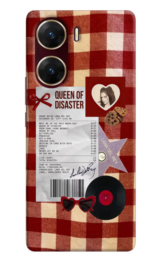 Queen of Disaster Vivo V29E Hard Case Back Cover by Casekaro