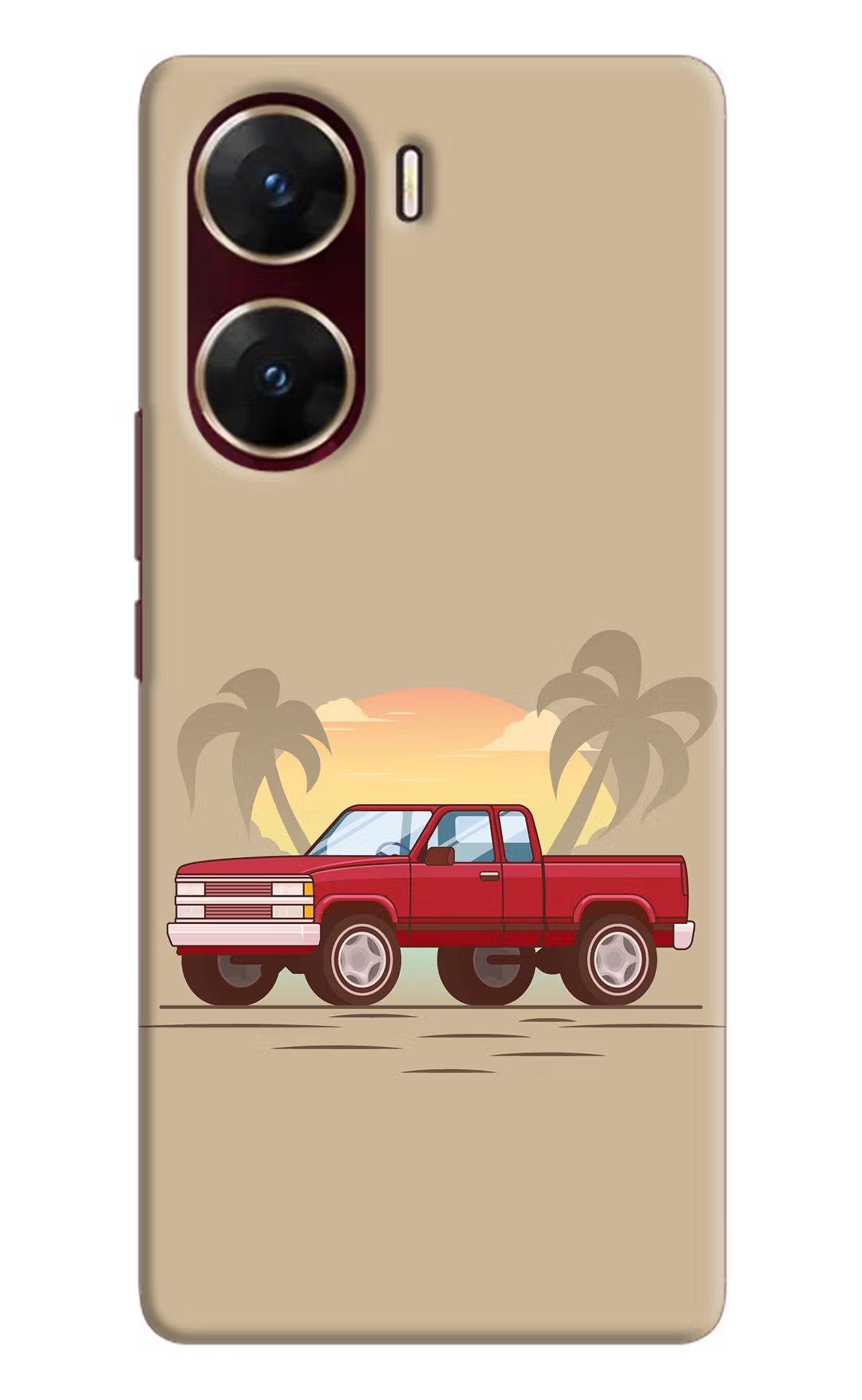 Desert Classic Drive Vivo V29E Hard Case Back Cover by Casekaro