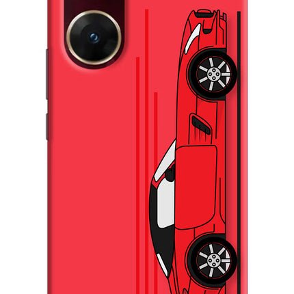 Red Velocity Vivo V29E Hard Case Back Cover by Casekaro
