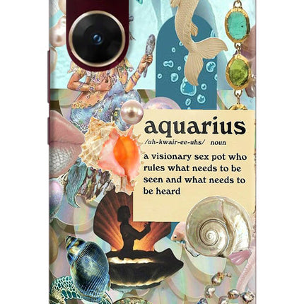 Aquarius Zodiac Vivo V29E Hard Case Back Cover by Casekaro