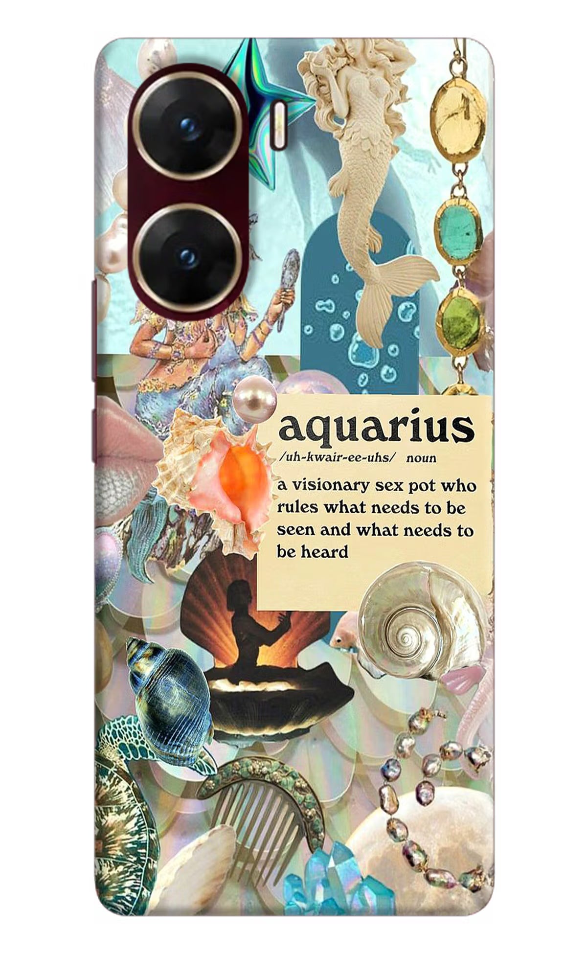 Aquarius Zodiac Vivo V29E Hard Case Back Cover by Casekaro