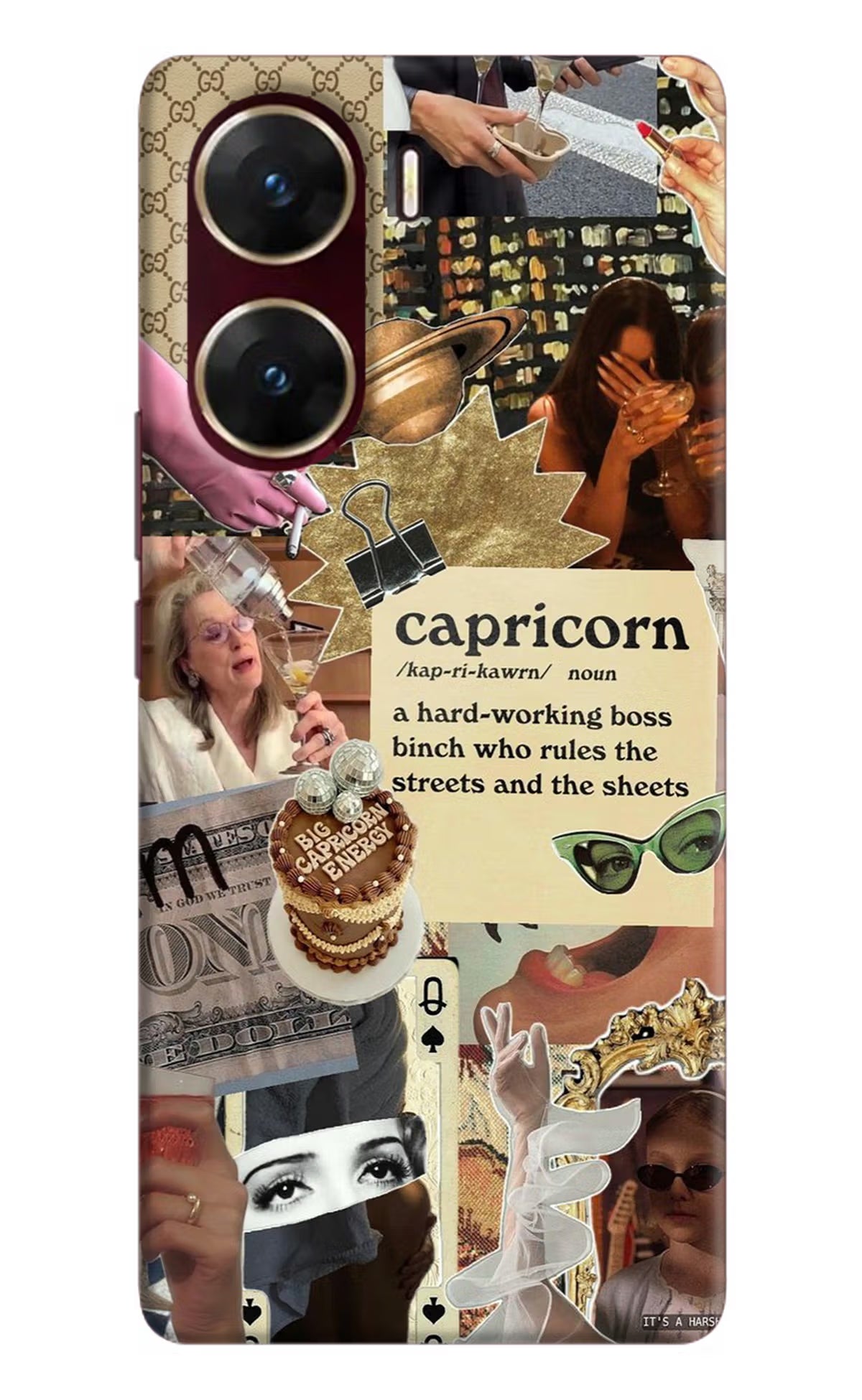 Capricorn Zodiac Vivo V29E Hard Case Back Cover by Casekaro