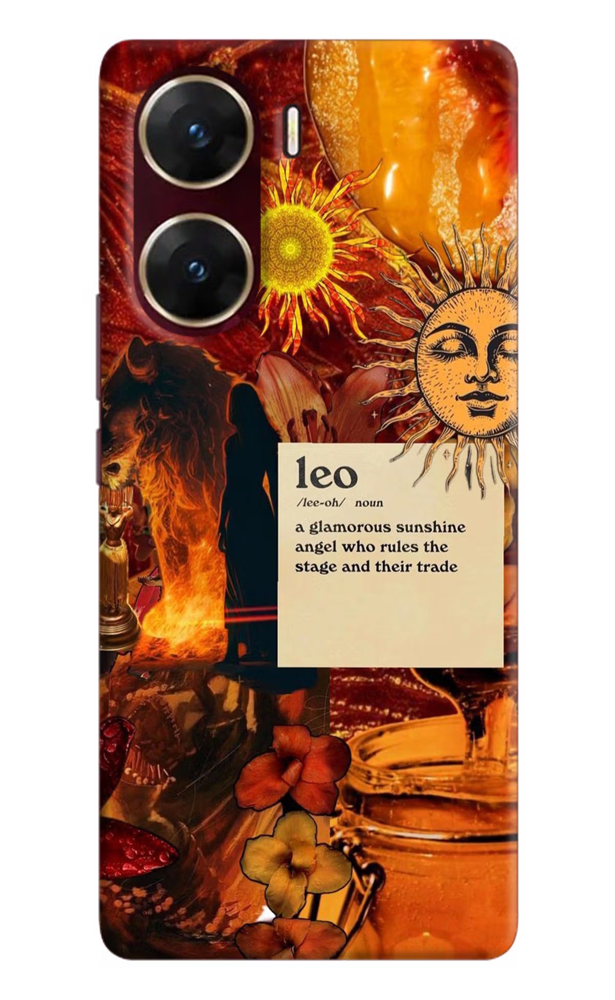 Leo Zodiac Vivo V29E Hard Case Back Cover by Casekaro