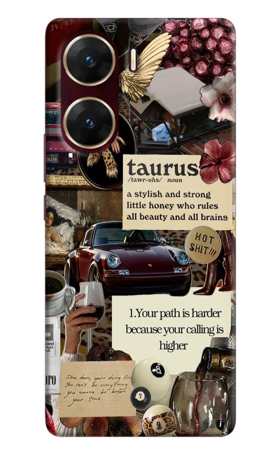 Taurus Zodiac Vivo V29E Back Cover, Hard case
