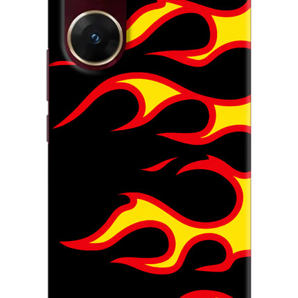 Side Sweep Flames Vivo V29E Hard Case Back Cover by Casekaro