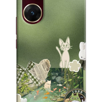 Aesthetic anime Vivo V29E Hard Case Back Cover by Casekaro