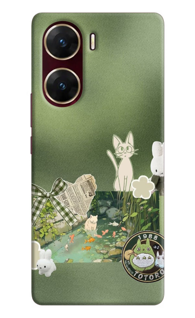 Aesthetic anime Vivo V29E Hard Case Back Cover by Casekaro