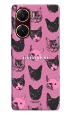 Pink Cats Vivo V29E Hard Case Back Cover by Casekaro