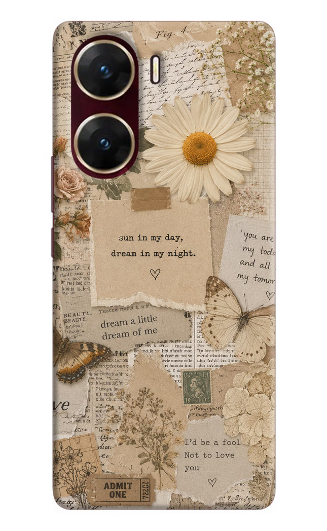 Vintage case Vivo V29E Hard Case Back Cover by Casekaro
