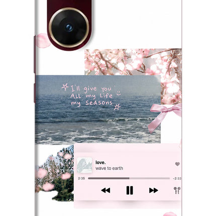 Wave to earth Vivo V29E Hard Case Back Cover by Casekaro