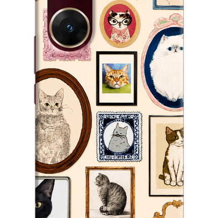Mirror Cats Vivo V29E Hard Case Back Cover by Casekaro