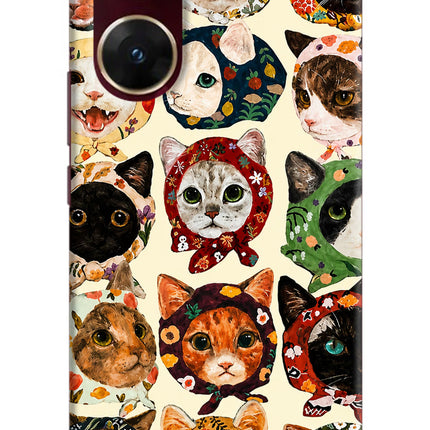 Cool Cat Vivo V29E Hard Case Back Cover by Casekaro