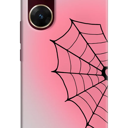Pink Web Vivo V29E Hard Case Back Cover by Casekaro