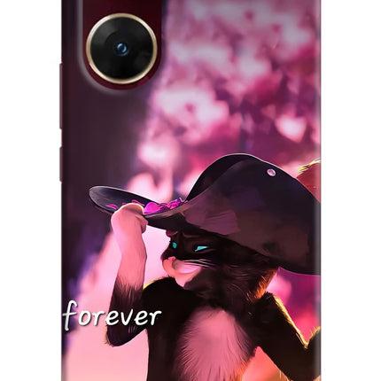 Forever Cat Vivo V29E Hard Case Back Cover by Casekaro