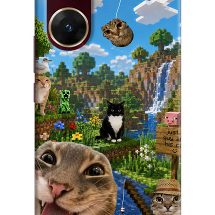 Minecraft Cat Chaos Vivo V29E Hard Case Back Cover by Casekaro