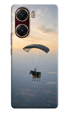 Skydiving Cow Vivo V29E Hard Case Back Cover by Casekaro