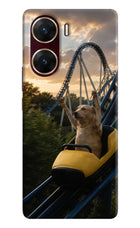 Rollercoaster Dog Vivo V29E Hard Case Back Cover by Casekaro