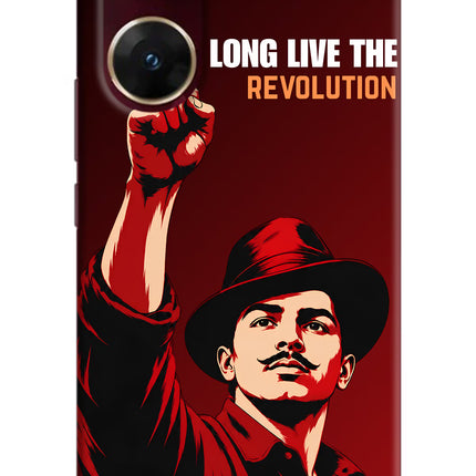 Bhagat Singh Revolution Vivo V29E Hard Case Back Cover by Casekaro