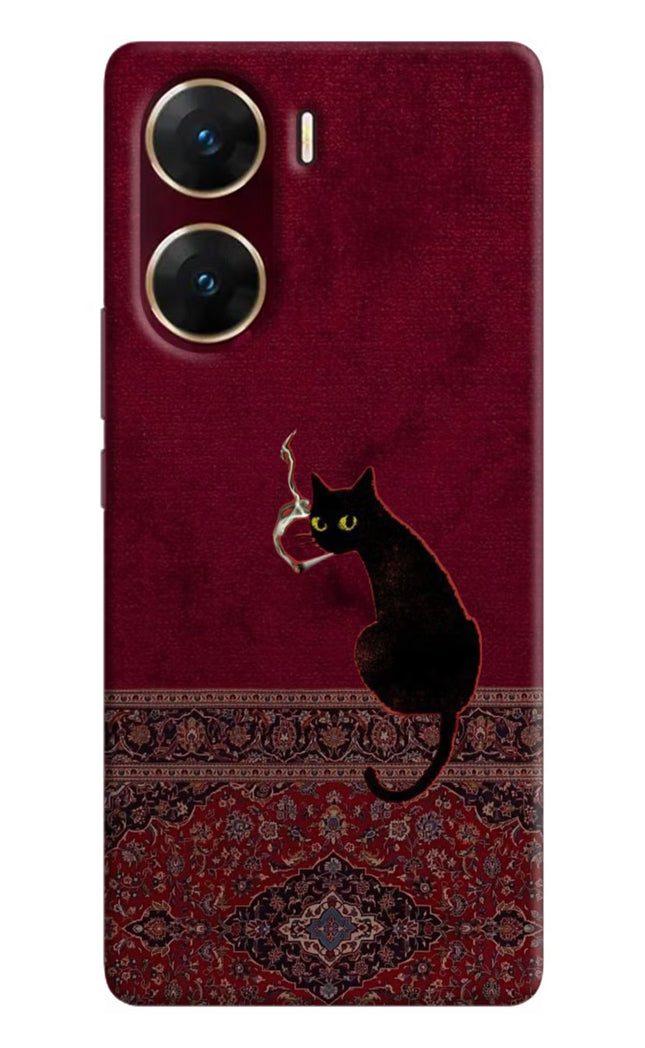 Midnight Cat Vivo V29E Hard Case Back Cover by Casekaro