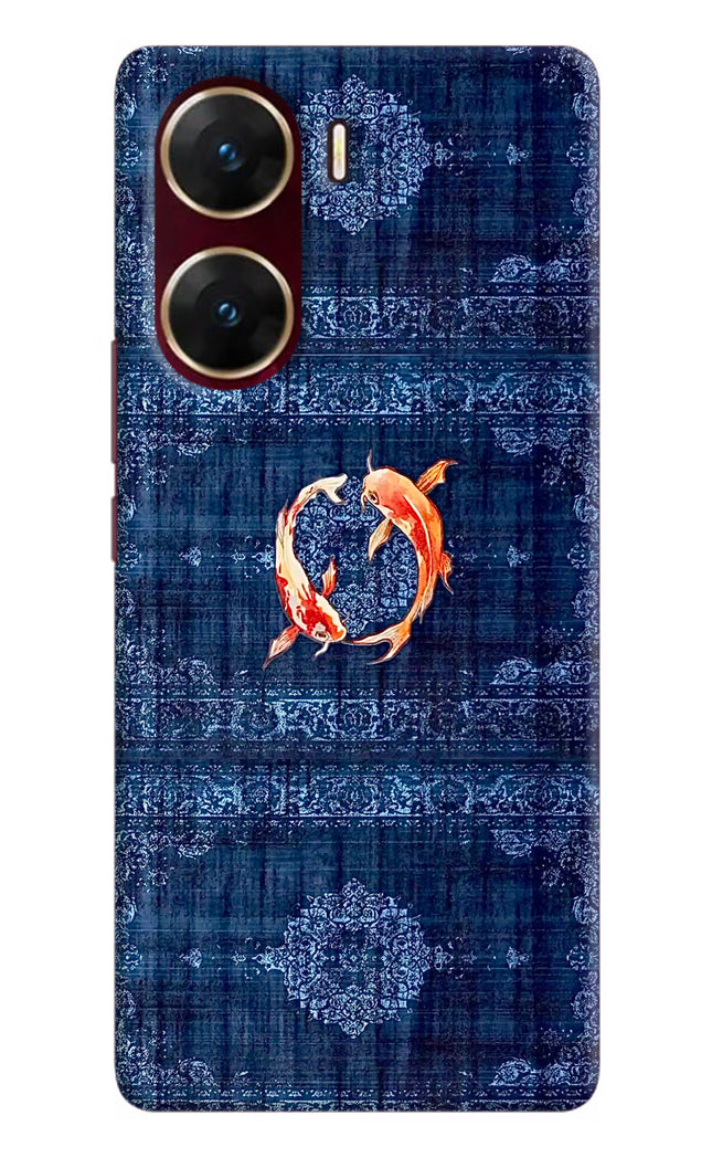 Koi Blue Vivo V29E Hard Case Back Cover by Casekaro