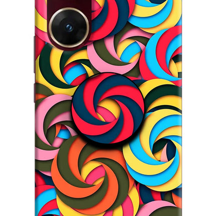 Spiral Pattern Vivo V29E Pop Case by Casekaro