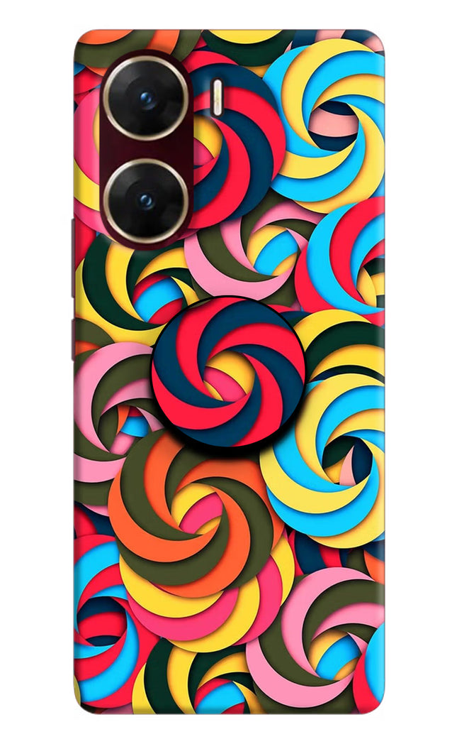 Spiral Pattern Vivo V29E Pop Case by Casekaro
