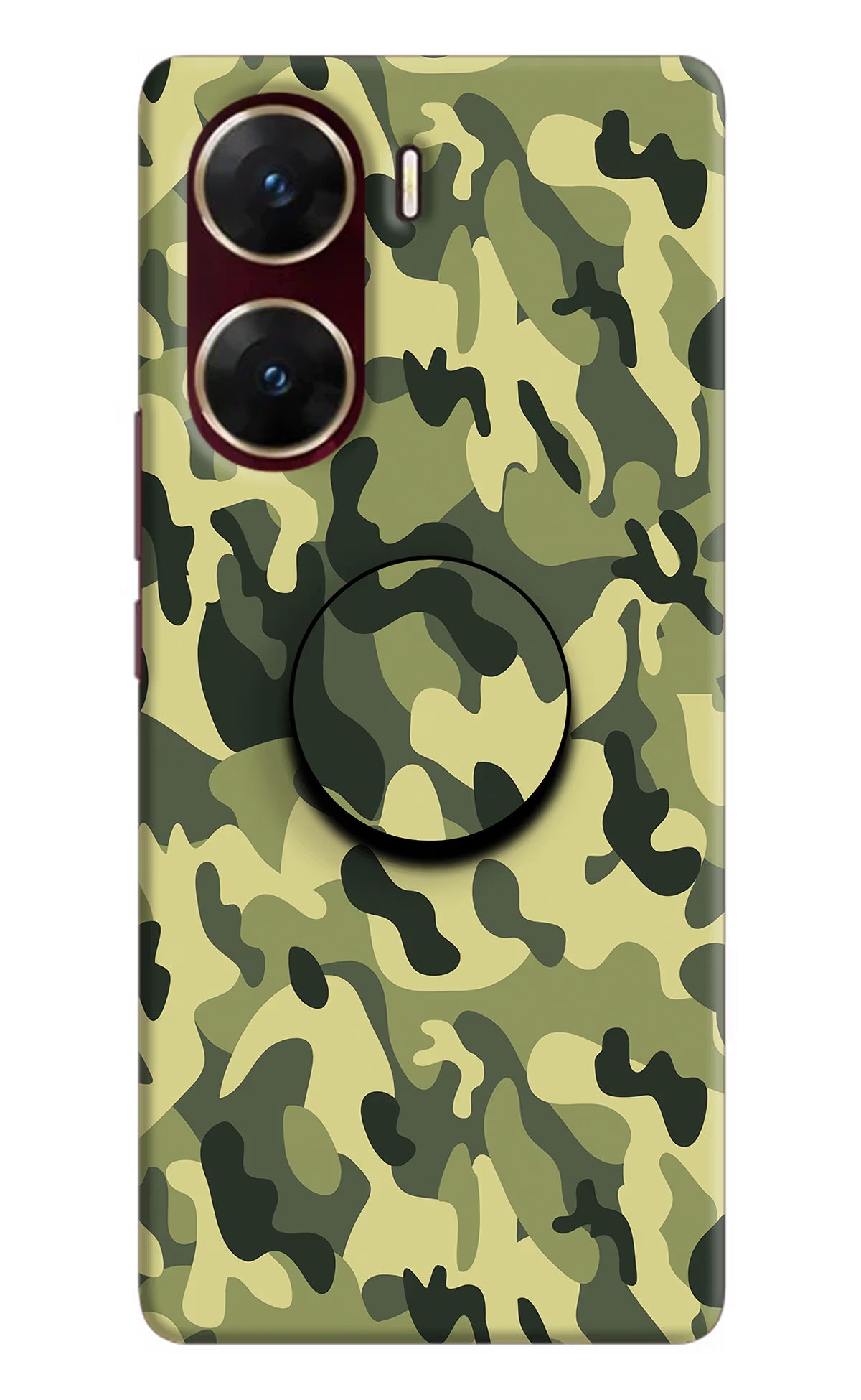 Camouflage Vivo V29E Pop Case by Casekaro
