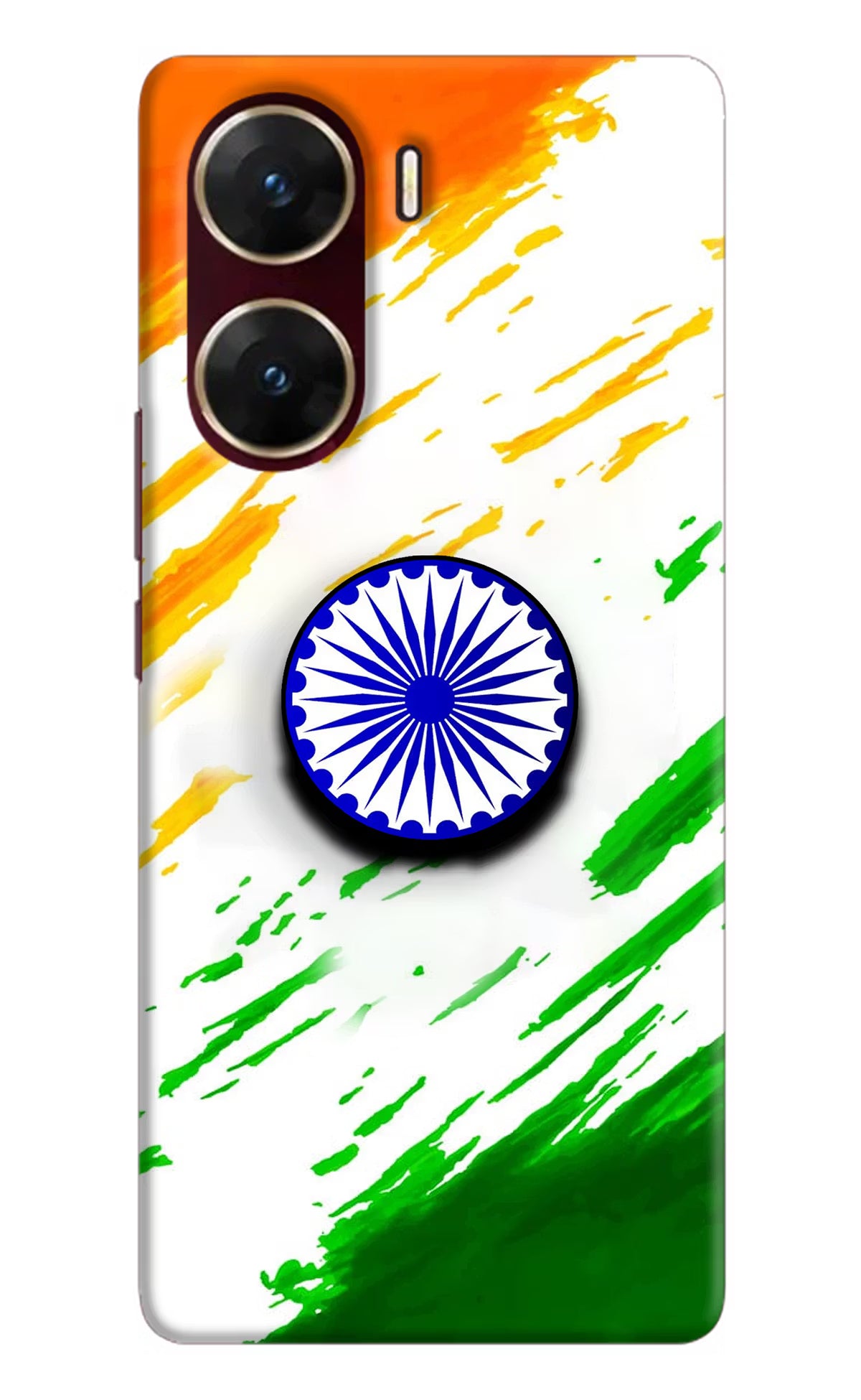 Indian Flag Ashoka Chakra Vivo V29E Pop Case by Casekaro